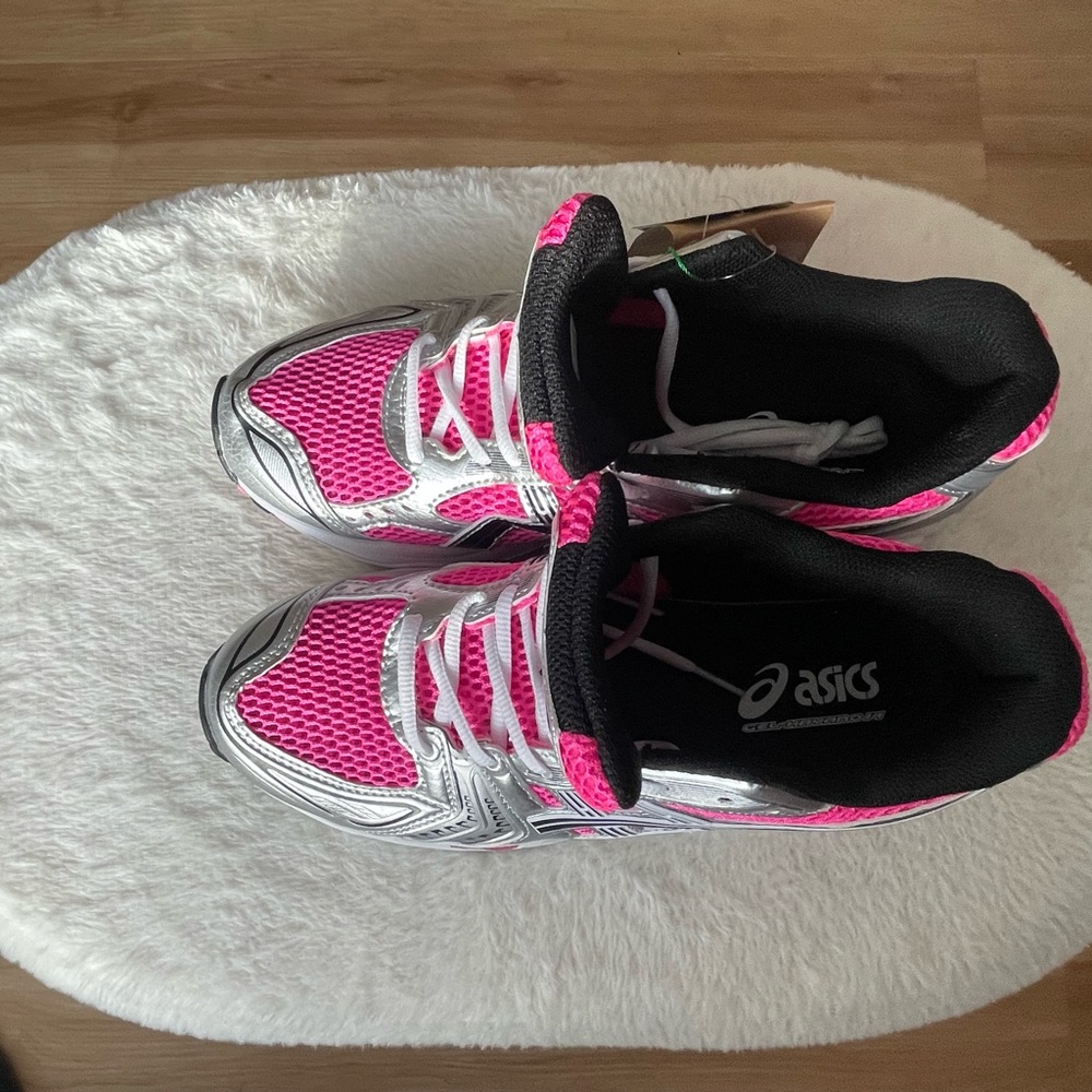 ASICS Vibrant Pink and Silver Sneakers